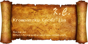 Krompaszky Cecília névjegykártya